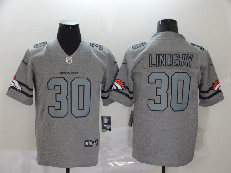Men Denver Broncos #30 Lindsay Grey Retro Nike NFL Jerseys